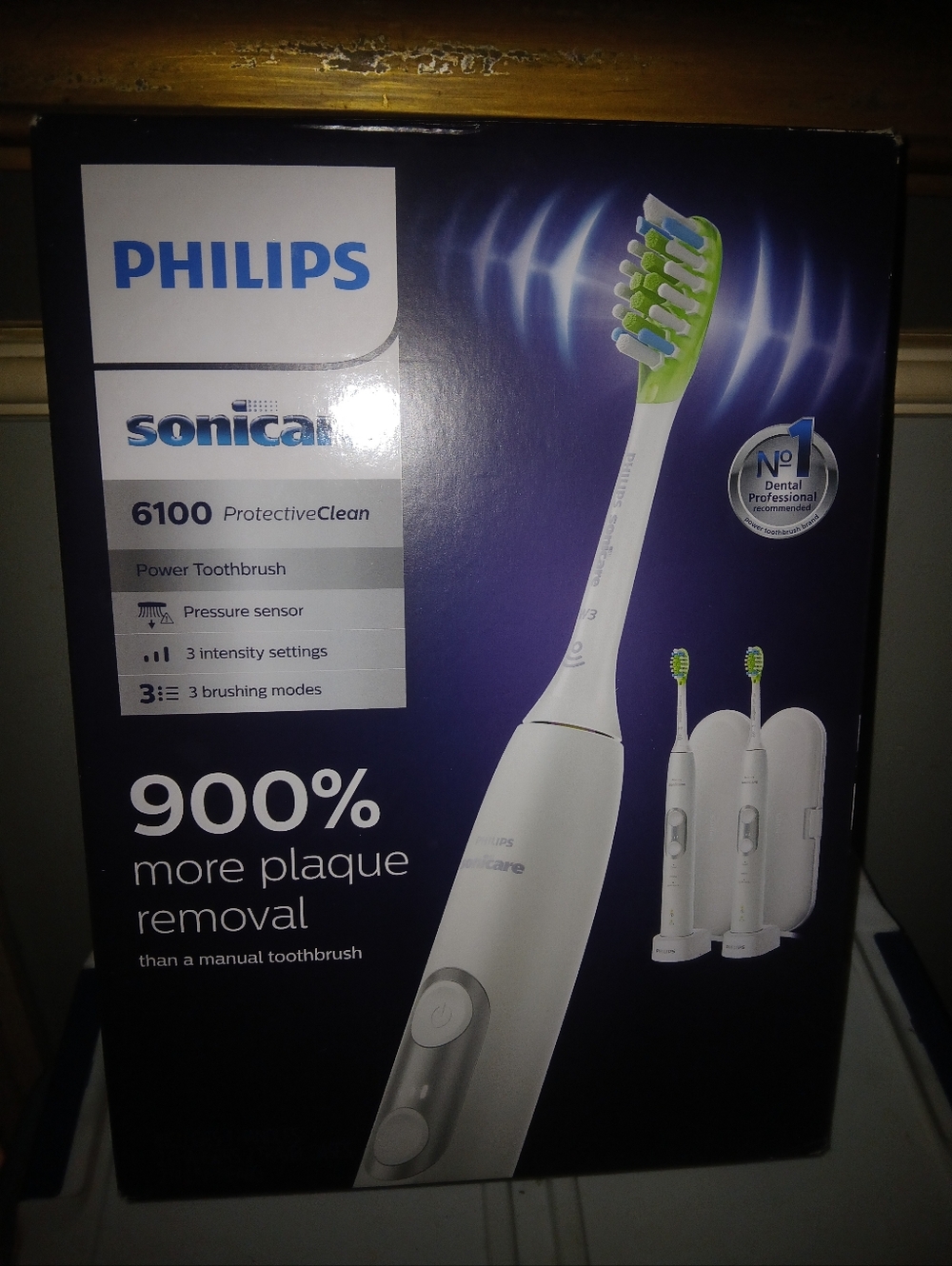 New, Never Opened. Philips Sonicare 6100 ProtectiveClean Power Toothbrush, 2 pk - Picture 2 of 4